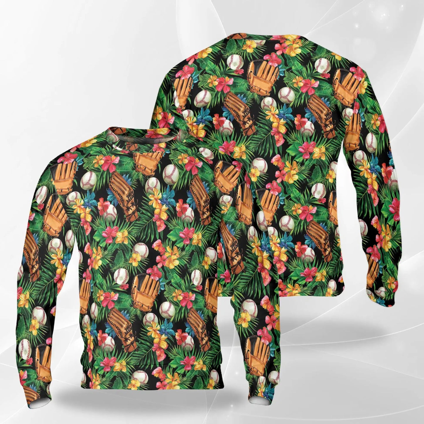 Baseball Tropical Sweatshirt – Tropical 3D All Over Print Design