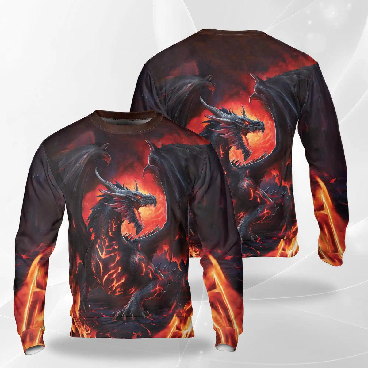 Mythical Dragon Sweatshirt – Colorful Graphic 3D All Over Print Design