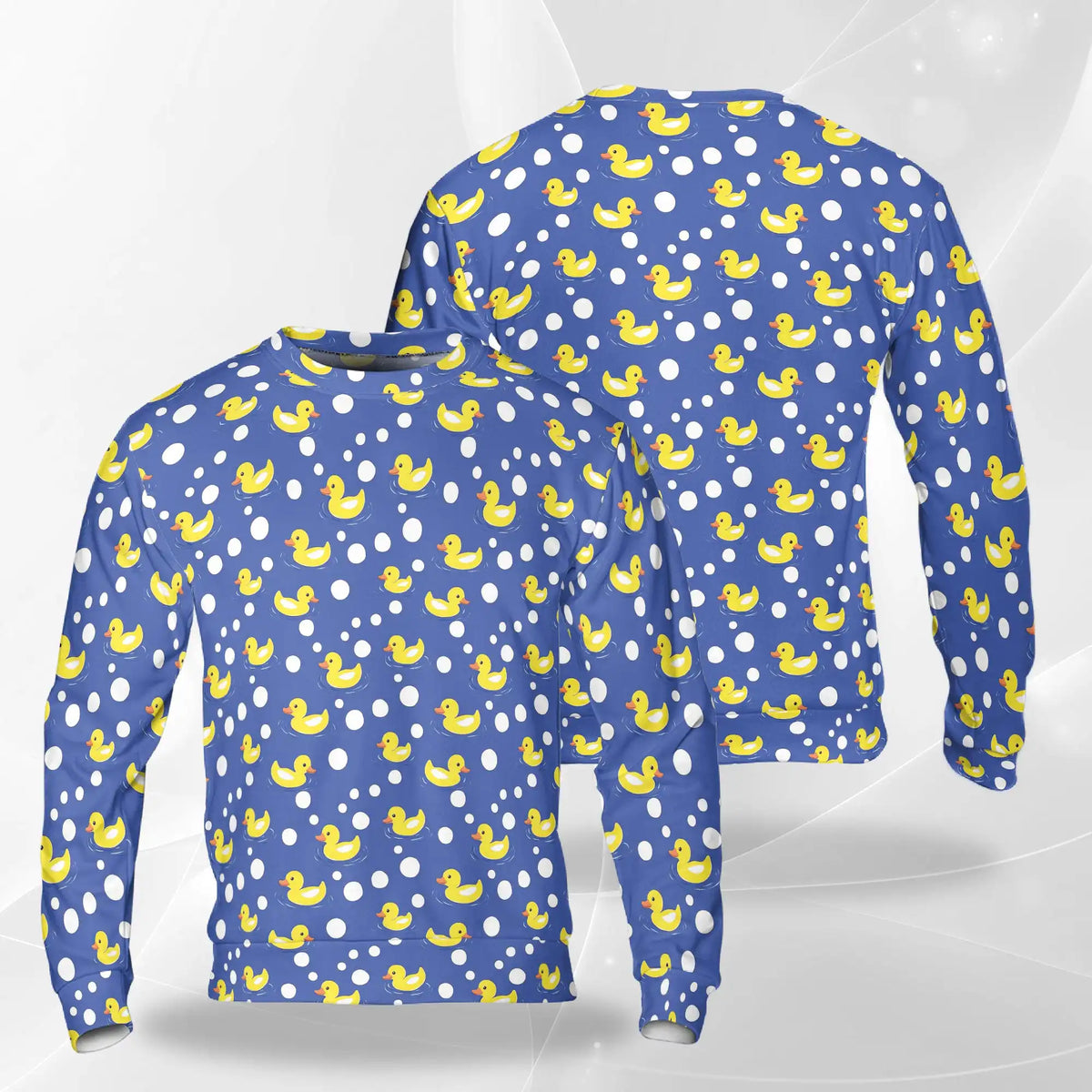 Rubber Ducks and Bubbles Sweatshirt – Colorful Graphic 3D All Over Print Design