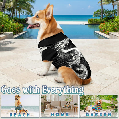 Dragon Theme Matching Dog Owner Hawaiian Shirts, Funny Pet Aloha Shirt for Beach Vacation - Azhawaiian