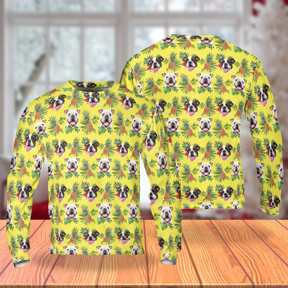 English Bulldog Sweatshirt – Colorful Graphic 3D All Over Print Design