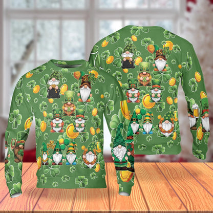 Leprechaun Shamrock Green Sweatshirt – Colorful Graphic 3D All Over Print Design