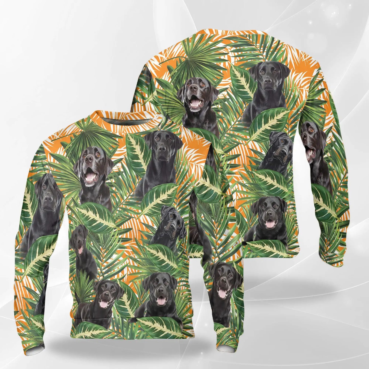 Black Labrador Retriever Dog Sweatshirt – Colorful Graphic 3D All Over Print Design
