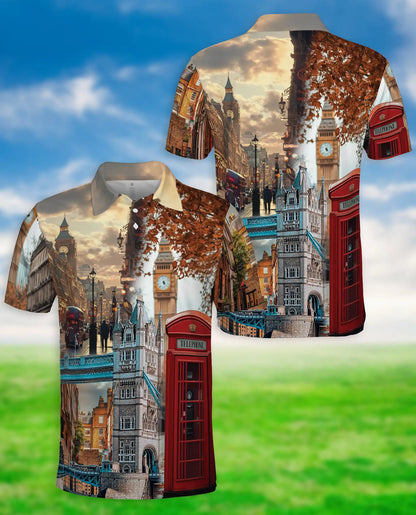 London City Polo Shirt, UK Landmark Style | Azhawaiian