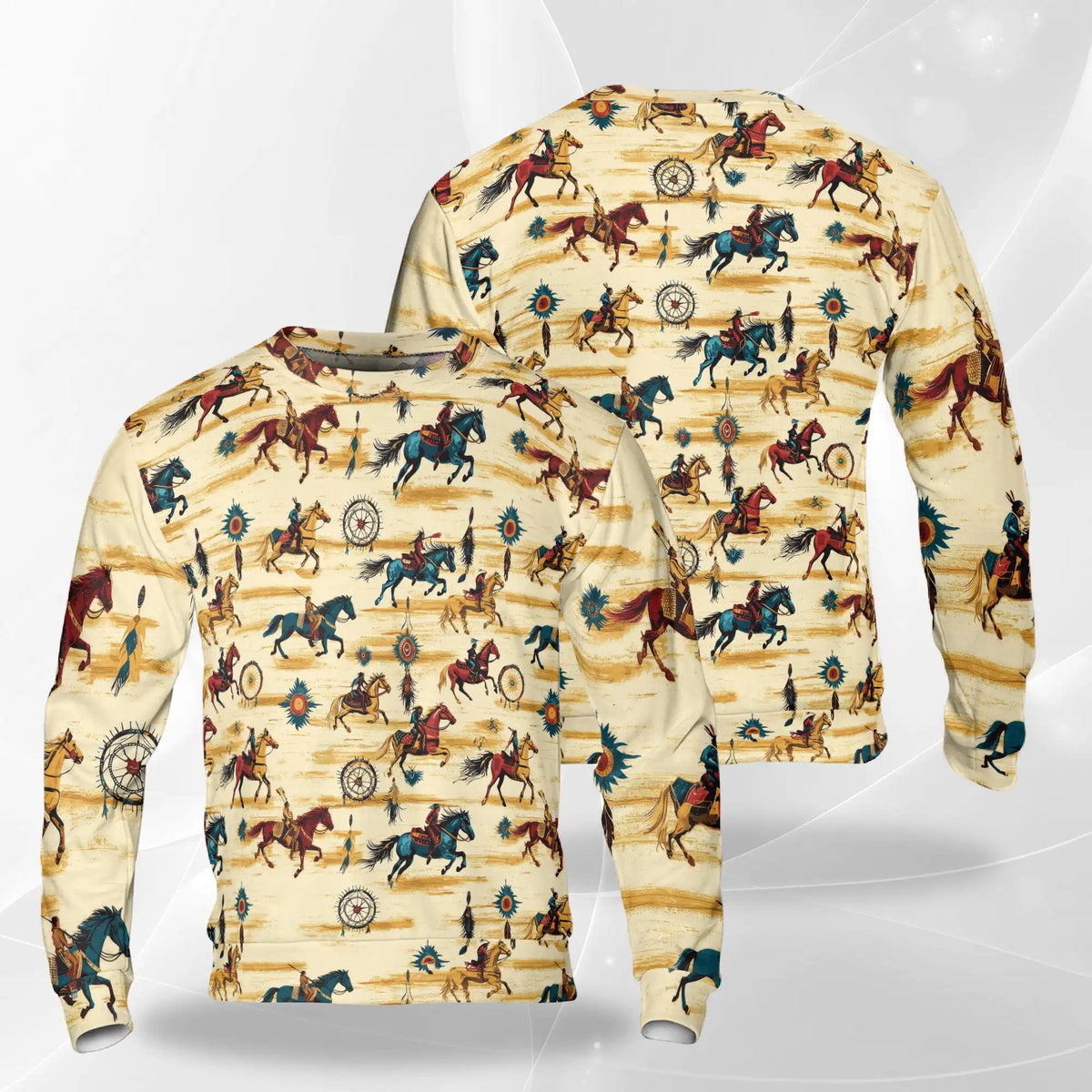 Wild Horse Sweatshirt – Colorful Graphic 3D All Over Print Design