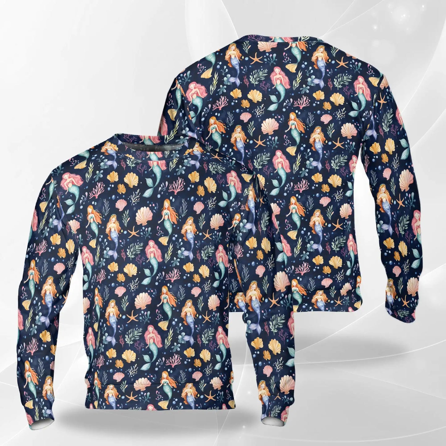 Cute Mermaid Sweatshirt – Colorful Graphic 3D All Over Print Design