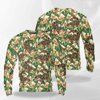 Crocodile Alligator Tropical Sweatshirt – Tropical 3D All Over Print Design