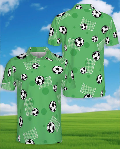 Soccer Ball Polo Shirt - Fun Football Fan Style | Azhawaiian