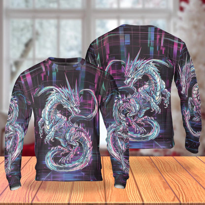 Dragon Sweatshirt – Colorful Graphic 3D All Over Print Design