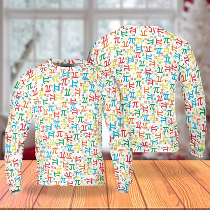 Pi Math Sweatshirt – Colorful Graphic 3D All Over Print Design