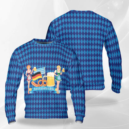 Oktoberfest Beer Sweatshirt – Colorful Graphic 3D All Over Print Design