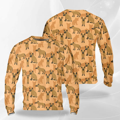 Hyena Pattern Sweatshirt – Colorful Graphic 3D All Over Print Design