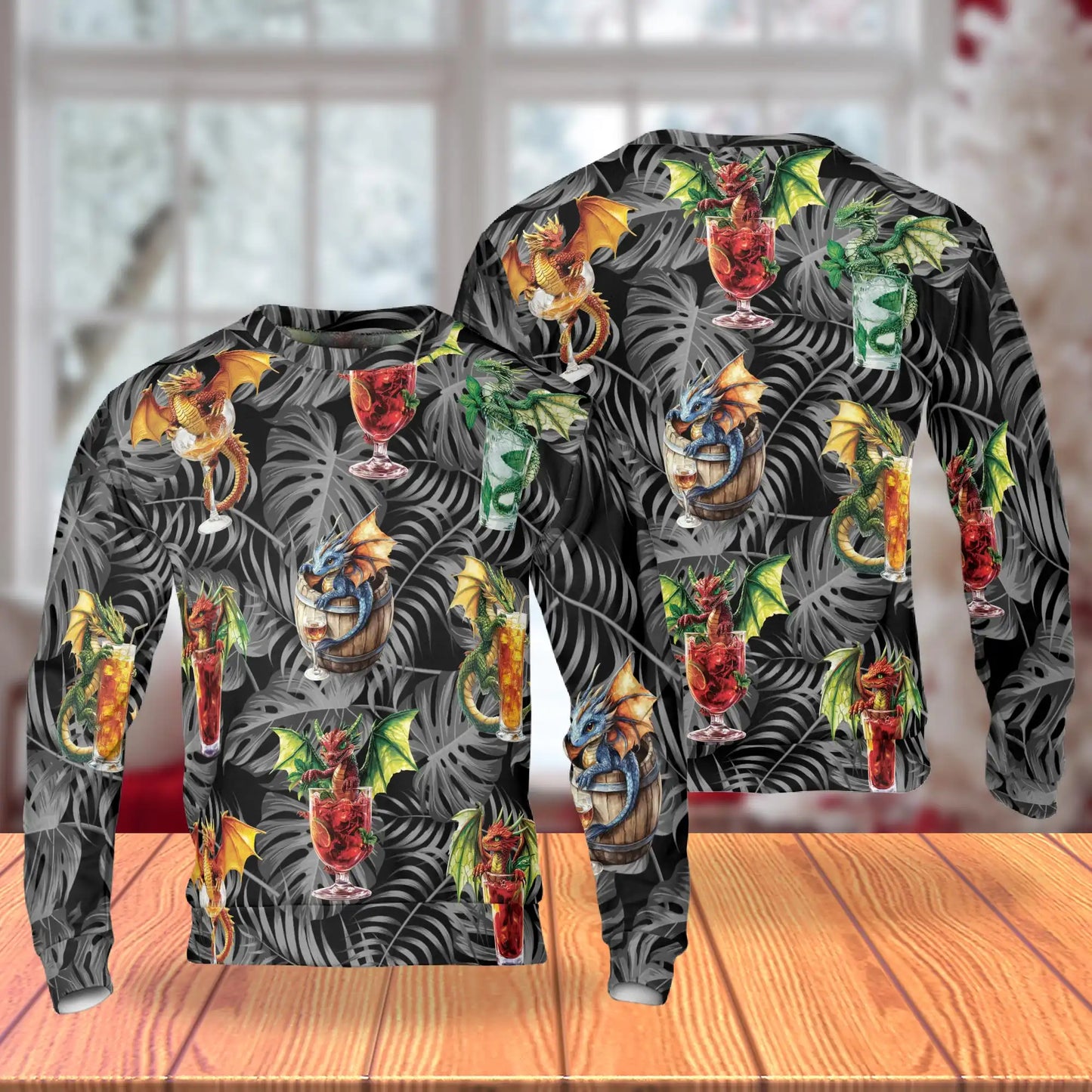 Dragon Cocktail Sweatshirt – Tropical 3D All Over Print Design