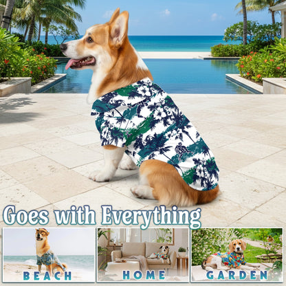 Wrestling White Palm Matching Dog Owner Hawaiian Shirts, Funny Pet Aloha Shirt for Beach Vacation - Azhawaiian