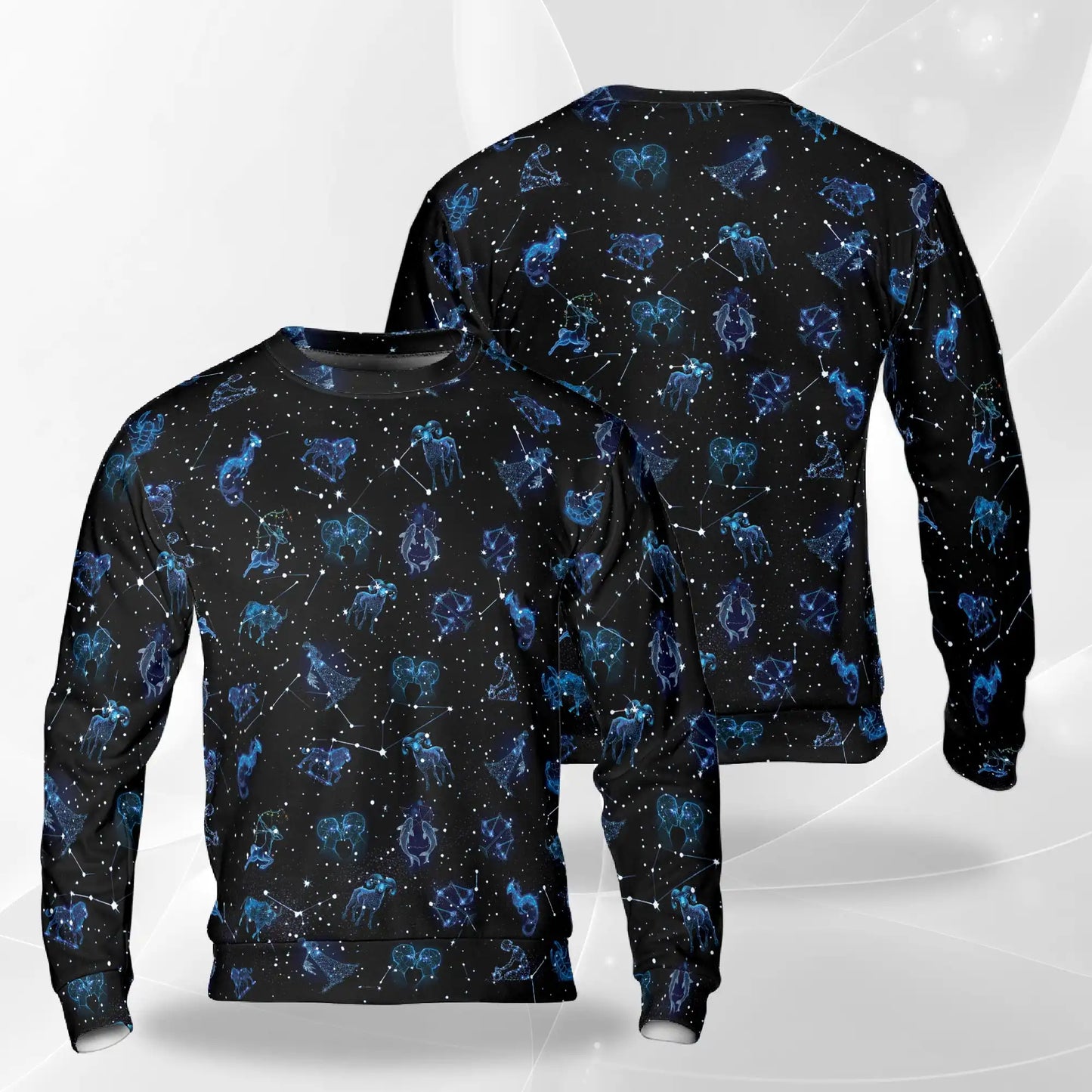Zodiac Print Sweatshirt – Colorful Graphic 3D All Over Print Design