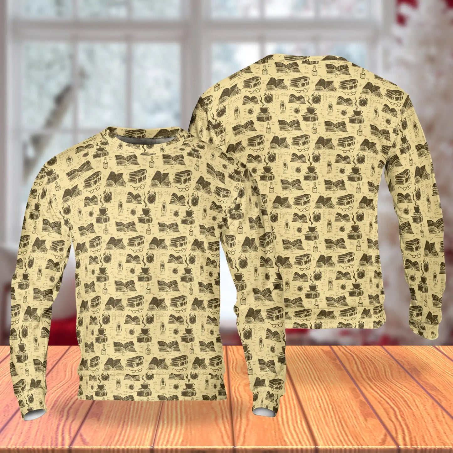 Book Pattern Sweatshirt – Colorful Graphic 3D All Over Print Design