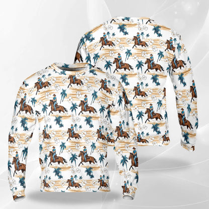 Western Cowboy Pattern Sweatshirt – Colorful Graphic 3D All Over Print Design