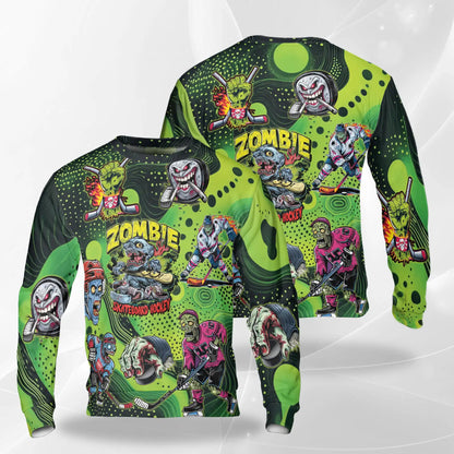 Zombie Hockey Sweatshirt – Colorful Graphic 3D All Over Print Design