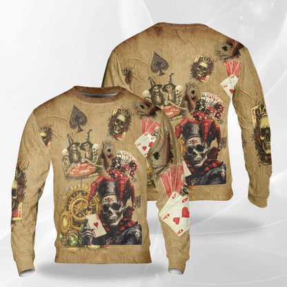 Vintage Poker Sweatshirt – Vintage 3D All Over Print Design