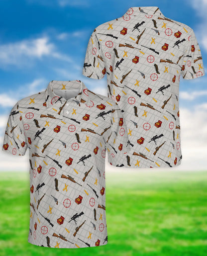 Hunting Shooting Sports Polo Shirt- Ammo Target Print | Azhawaiian