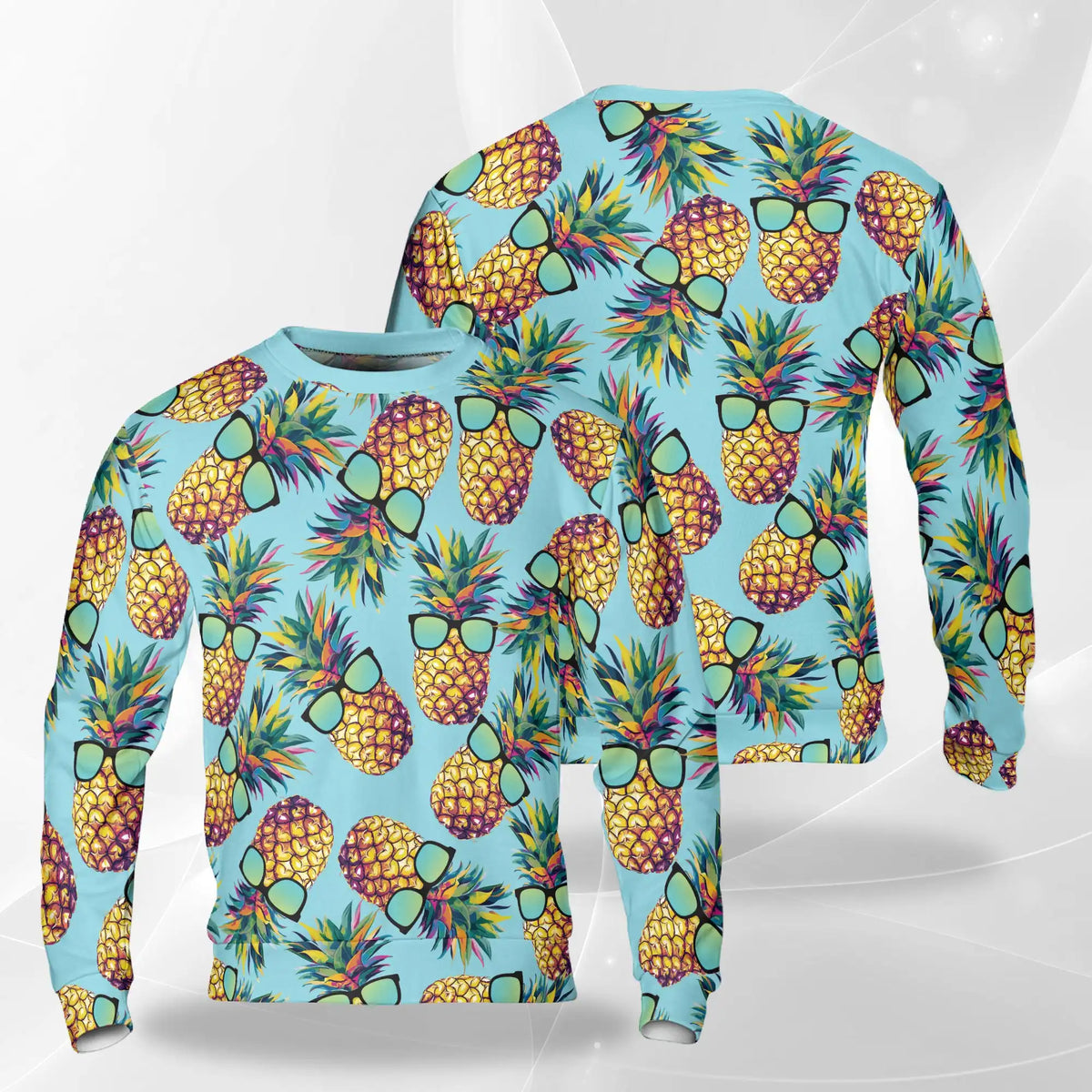 Pineapple Sunglasses Sweatshirt – Tropical 3D All Over Print Design