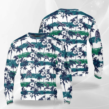 Wrestling Palm Tree Sweatshirt – Tropical 3D All Over Print Design