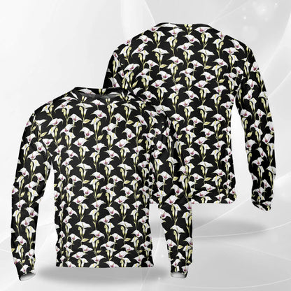Calla Lily Sweatshirt – Colorful Graphic 3D All Over Print Design