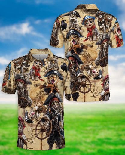 Pirate Cat Polo Shirt | Azhawaiian