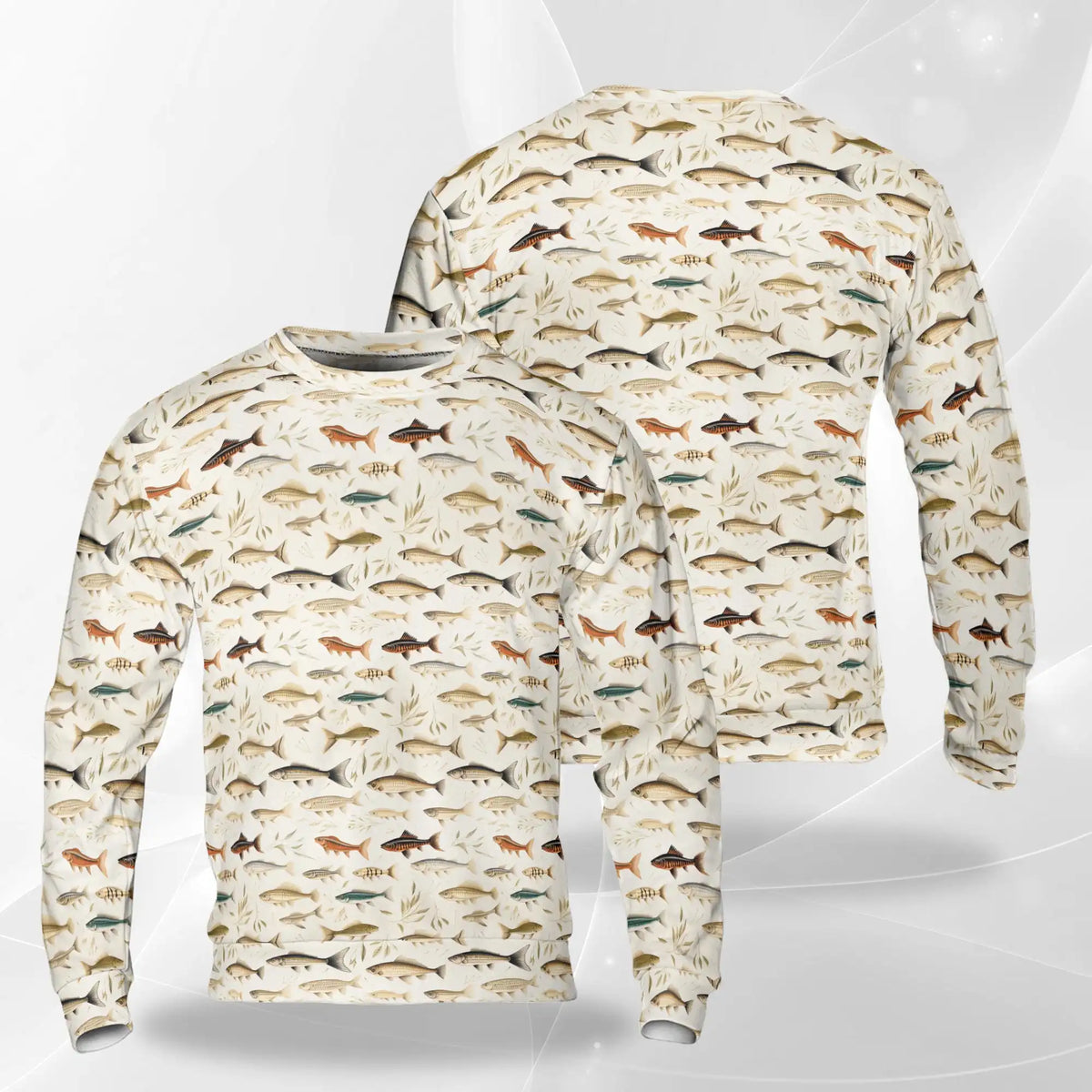 Fish Pattern Sweatshirt – Tropical 3D All Over Print Design