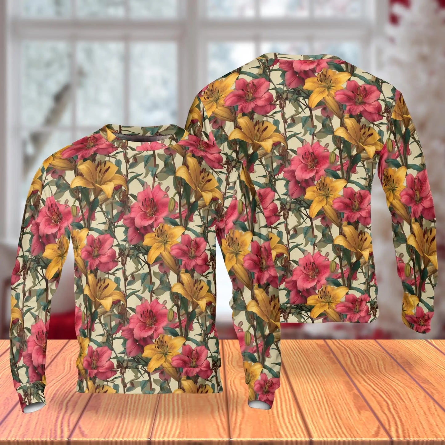 Lilium Floral Sweatshirt – Colorful Graphic 3D All Over Print Design