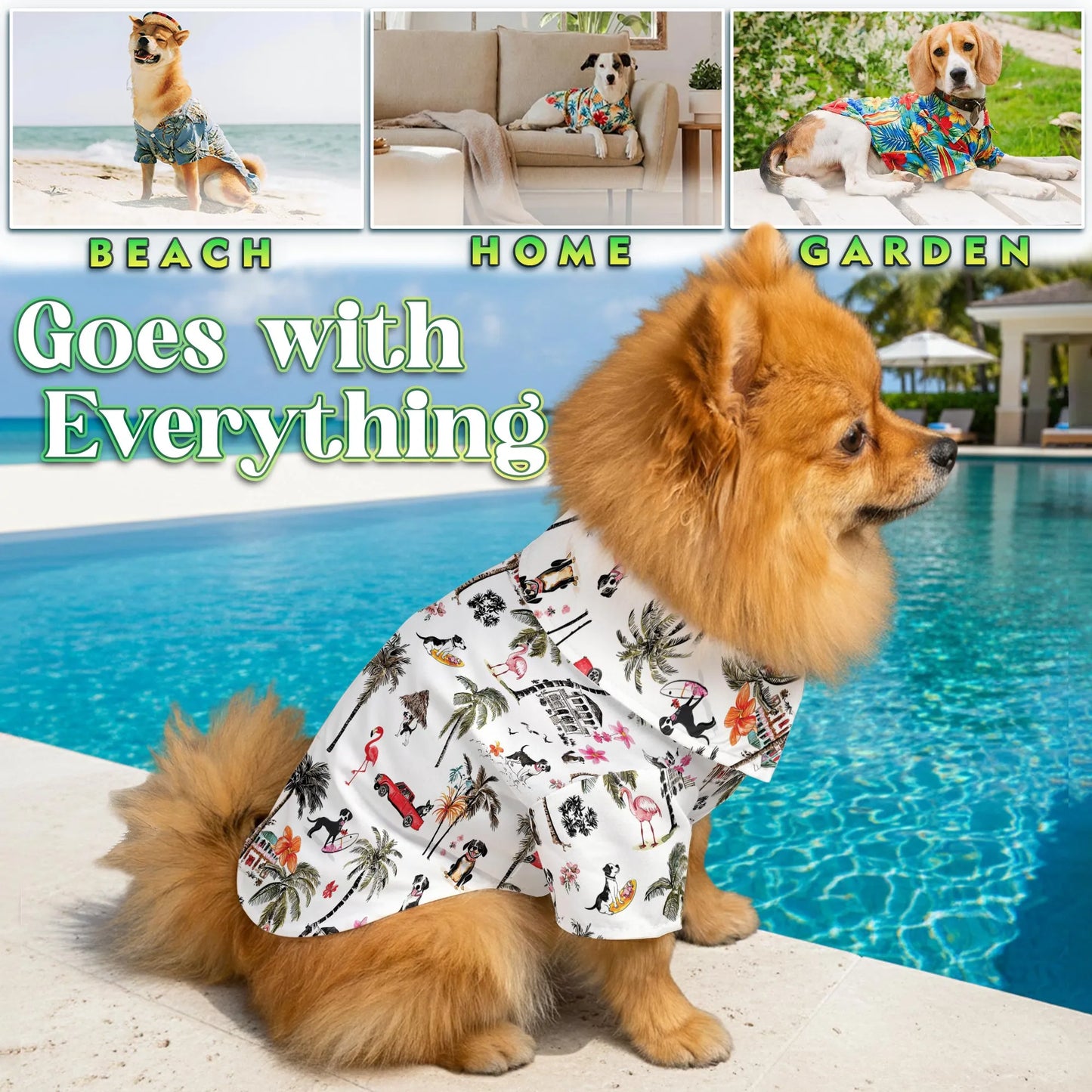 Coconut Rat Terrier Tree Flower Print Matching Dog Owner Hawaiian Shirts, Pet Aloha Shirt - Azhawaiian
