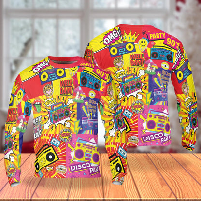 Radio Music Pop Art Sweatshirt – Colorful Graphic 3D All Over Print Design