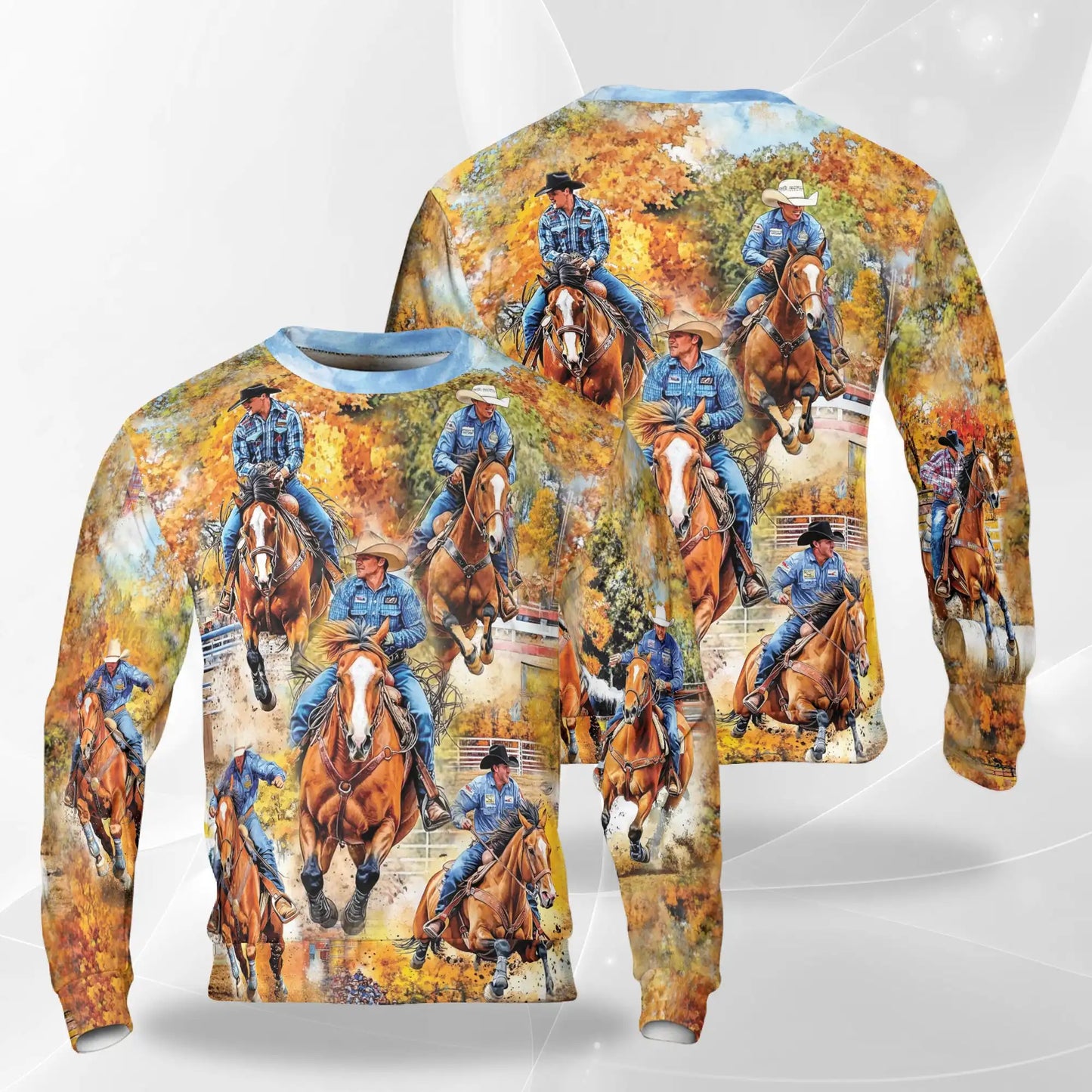 Rodeo Cowboy Sweatshirt – Colorful Graphic 3D All Over Print Design