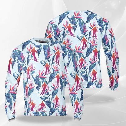 Skiing Palm Sweatshirt – Tropical 3D All Over Print Design