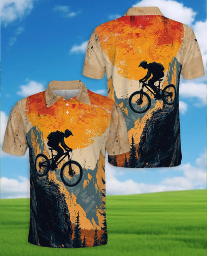 Mountain Biking Polo Shirt - Adventure Trail Rider Style | Azhawaiian