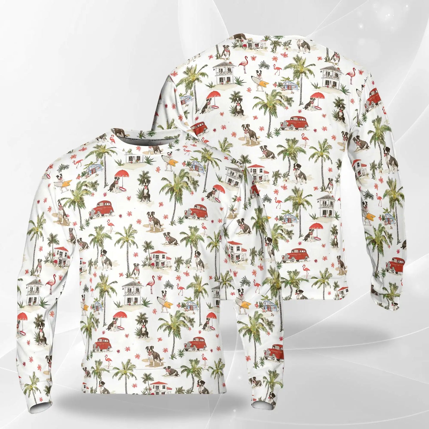 Staffordshire Bull Terrier Sweatshirt – Colorful Graphic 3D All Over Print Design