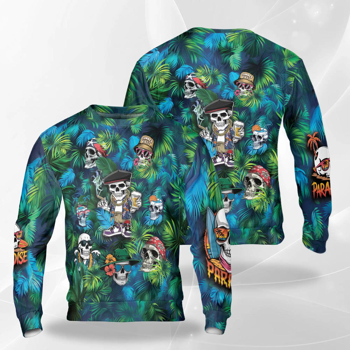 Skull Lifestyle Sweatshirt – Colorful Graphic 3D All Over Print Design