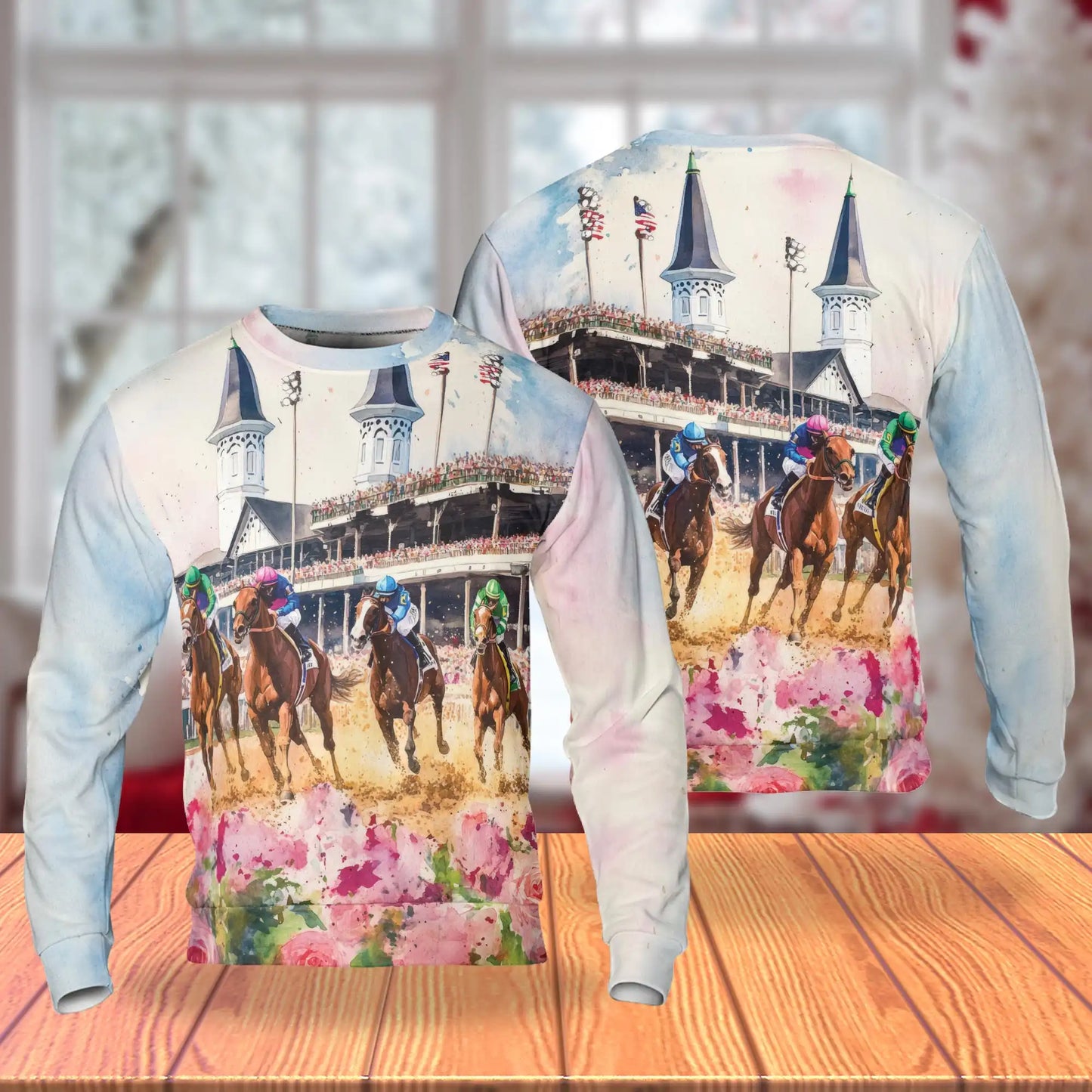 Horseman Sport Horse Riding Racecourse Sweatshirt – Colorful Graphic 3D All Over Print Design