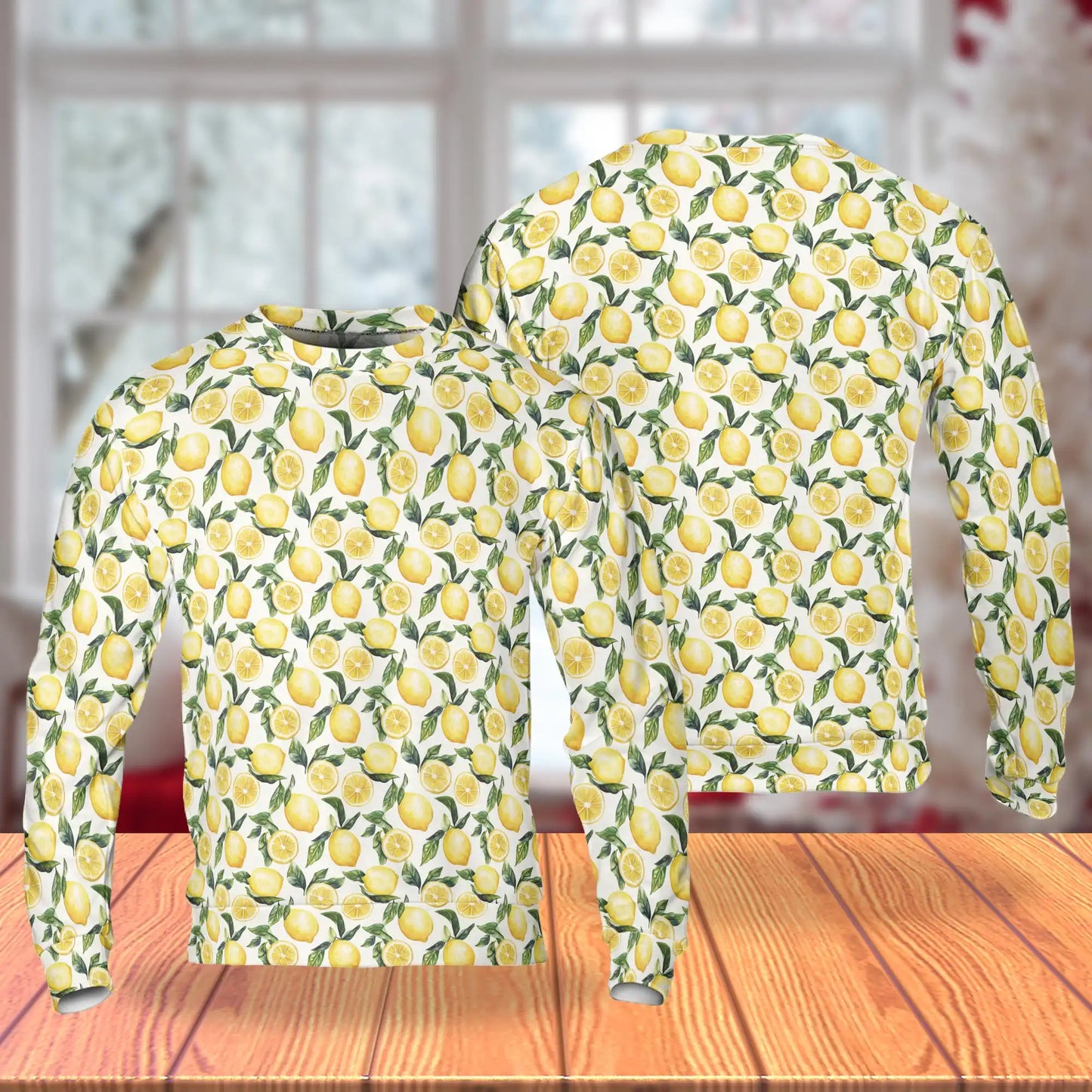 Lemon Pattern Sweatshirt – Colorful Graphic 3D All Over Print Design