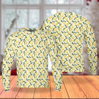 Lemon Pattern Sweatshirt – Colorful Graphic 3D All Over Print Design