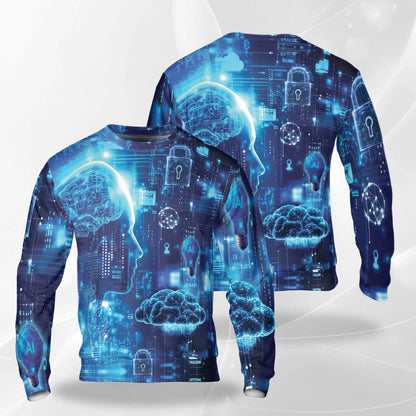 Artificial Intelligence Sweatshirt – Colorful Graphic 3D All Over Print Design