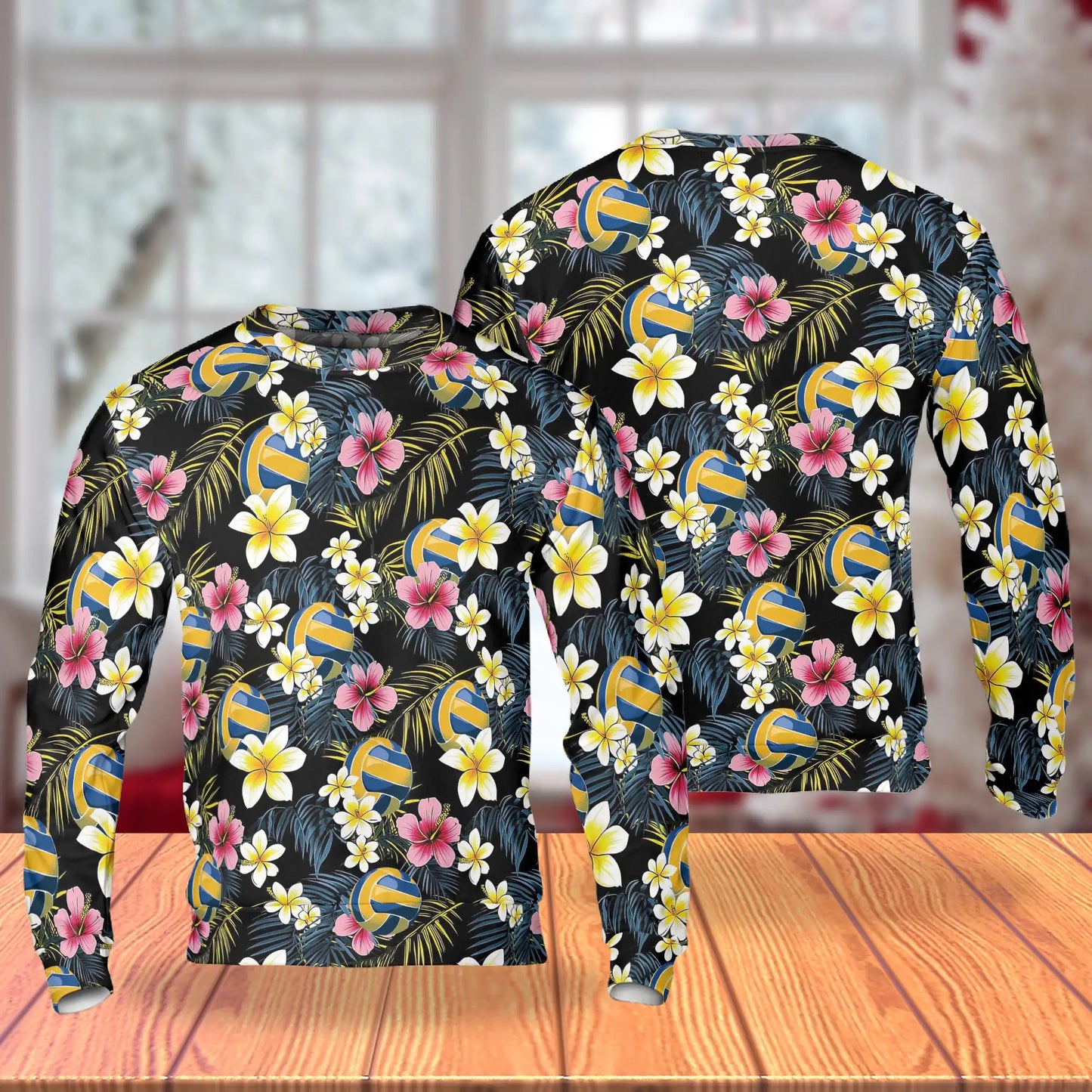 Volleyball Flower Sweatshirt – Colorful Graphic 3D All Over Print Design