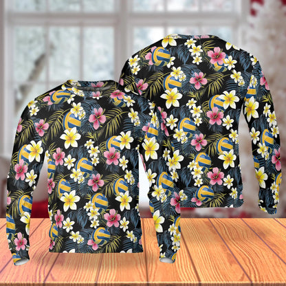 Volleyball Flower Sweatshirt – Colorful Graphic 3D All Over Print Design