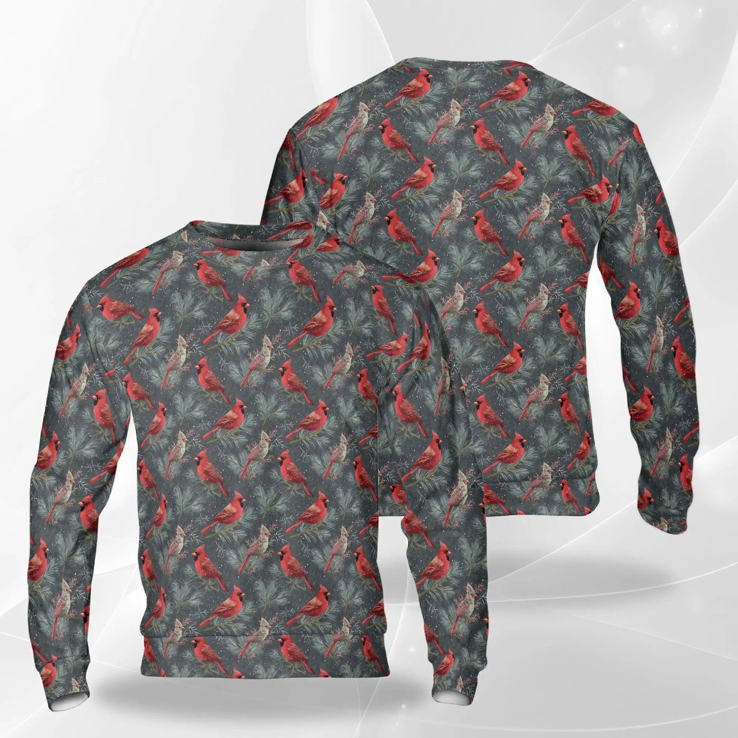 Country Cardinals Pattern Sweatshirt – Colorful Graphic 3D All Over Print Design