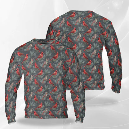 Country Cardinals Pattern Sweatshirt – Colorful Graphic 3D All Over Print Design