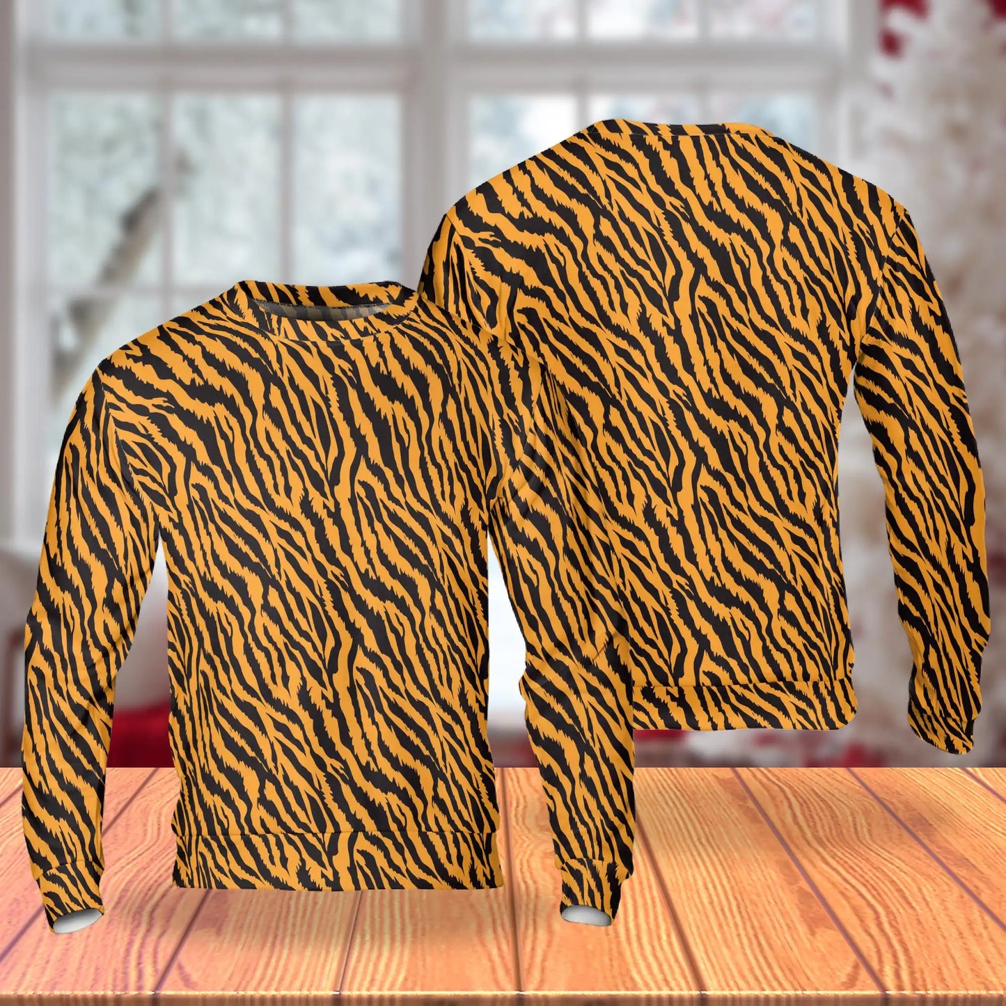 Tiger Print Sweatshirt – Colorful Graphic 3D All Over Print Design