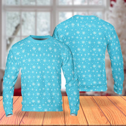 Snowflake Print Sweatshirt – Colorful Graphic 3D All Over Print Design