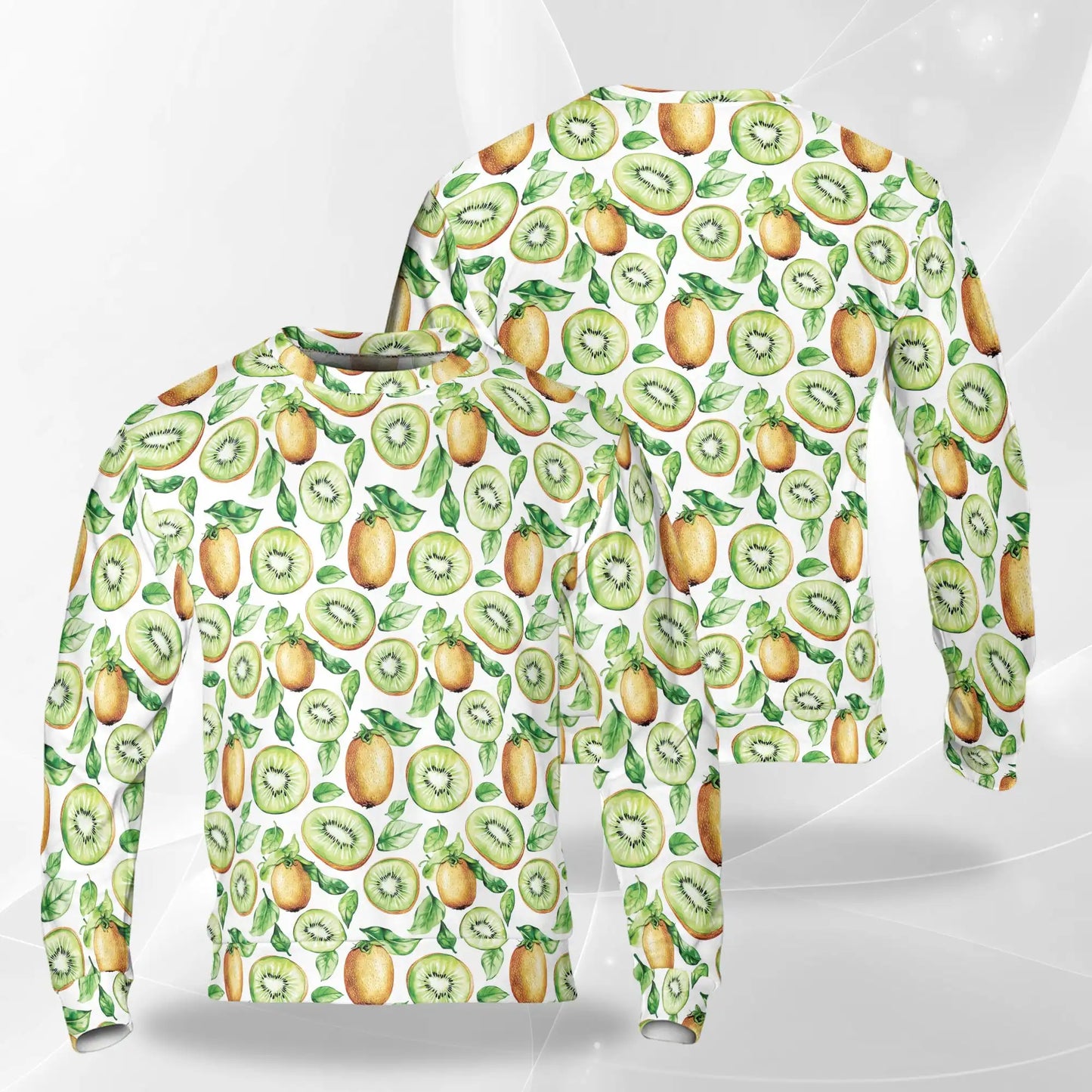 Kiwi Pattern Sweatshirt – Tropical 3D All Over Print Design
