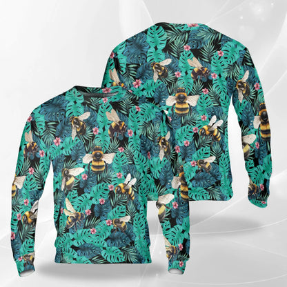 Bee Tropical Sweatshirt – Tropical 3D All Over Print Design