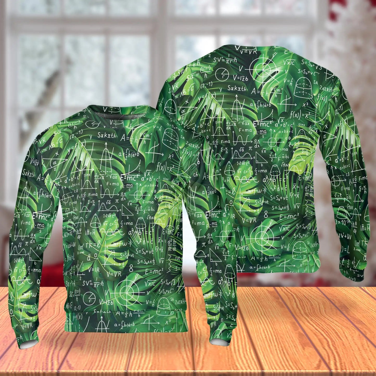 Math Formulas Tropical Leaves Sweatshirt – Tropical 3D All Over Print Design